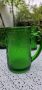 Винтидж зелени стъклени чаши за бира  с изображение на викингски воин., снимка 2