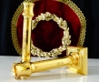 Позлатен бронзов свещник 410 гр.,Art Deco. , снимка 2