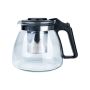 Термоустойчив стъклен чайник със супер здрава и издръжлива дръжка 1100 мл, снимка 1 - Аксесоари за кухня - 45640146