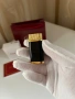 Cartier запалка – черен лак, златни детайли, кутия и сертификат, снимка 1