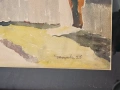 Картина Димитър Паунов пейзаж 1936 година., снимка 3