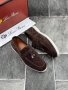 Loro Piana Мъжки Кафеви Обувки Естествена Кожа Лоро Пиана Код E830, снимка 4