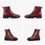 Дамски кожени боти Clarks в цвят бордо 37,5 (отговаря на 37), снимка 1