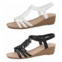 Дамски сандали на клин, 2цвята , снимка 1 - Сандали - 45425607