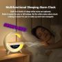 Мини интелигентна нощна лампа с безжично зареждане часовник будилник Bluetooth, снимка 6