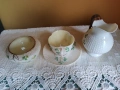 Комплект ръчно рисувани съдове Belleek Ирландия - 2, снимка 9