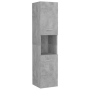 vidaXL Шкаф за баня, бетонно сиво, 30x30x130 см, ПДЧ（SKU:805001