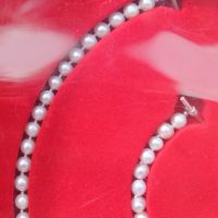 Колие и гривна от перли със сребърна закопчалка, снимка 3 - Колиета, медальони, синджири - 45782993