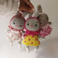 Детска играчка зайче, ръчна изработка, плетени играчки, подарък за момиче, снимка 13 - Други - 45387112