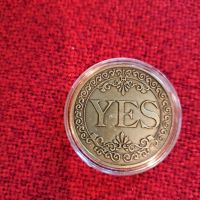 Уникална медна монета на решенията с Да и Не ( Yes and No), снимка 2 - Нумизматика и бонистика - 45445800
