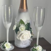 Сватбени чаши, снимка 2 - Сватбени аксесоари - 45911218
