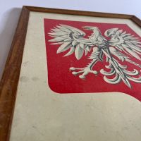 Герб на Полша в рамка на фазер, снимка 2 - Антикварни и старинни предмети - 45929792