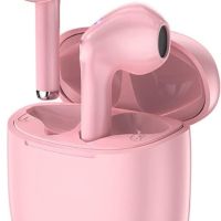 Bluetooth слушалки Мини слушалки за Airpods Android iPhone Pink, снимка 1 - Bluetooth слушалки - 45386447