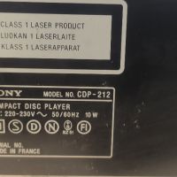 CD player SONY CDP-212, снимка 6 - Ресийвъри, усилватели, смесителни пултове - 45161215
