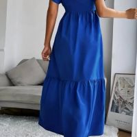 Синя дълга рокля, снимка 2 - Рокли - 45154954