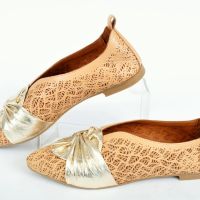 СЕЗОН'24! Ефектни ниски дамски обувки от естествена кожа - Два цвята, снимка 6 - Дамски ежедневни обувки - 45191548