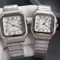 Мъжки часовник Cartier Santos de Cartier L с автоматичен механизъм, снимка 5 - Мъжки - 45521824