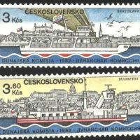 Чисти марки Кораби Дунавска комисия 1982 от Чехословакия, снимка 1 - Филателия - 45828821