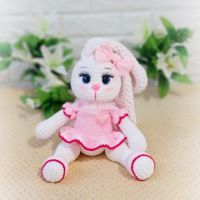 Красиво зайче-ръчна изработка, снимка 15 - Плюшени играчки - 41159103