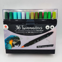 36 броя Twinmarkers алкохолни двувърхи маркери , снимка 1 - Ученически пособия, канцеларски материали - 45009034