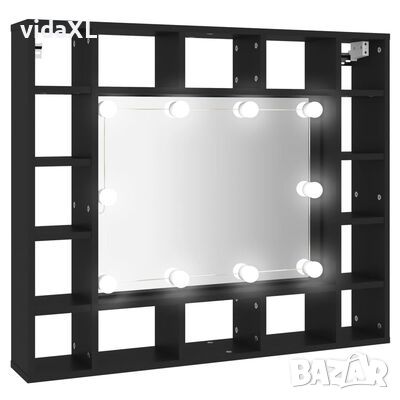 vidaXL LED огледален шкаф, черен, 91x15x76,5 см*SKU:833496, снимка 1