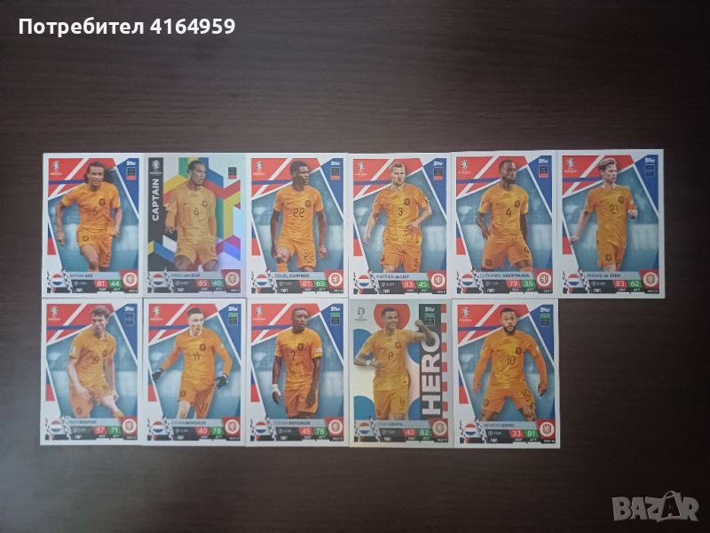 Match attax колекционерски карти Нидерландия , снимка 1