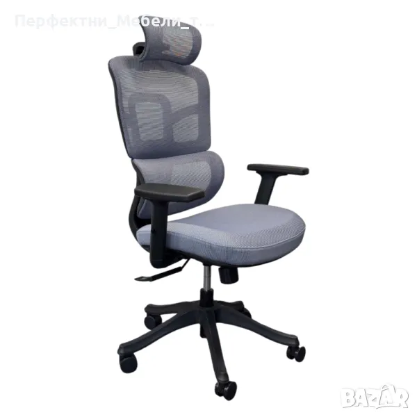 Икономичен ергономичен офис стол с мрежа-черен,червен,син,зелен цвят-НАЛИЧЕН!, снимка 1