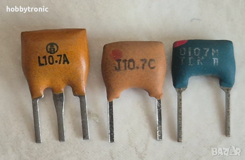 10.7MHz пиезокерамичен филтър, дискриминатор , снимка 1