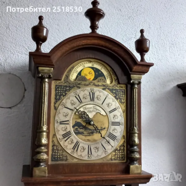 Стенен часовник с лунна фаза , снимка 1