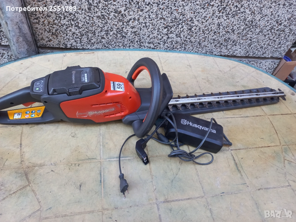 Безчетков акумолаторен храсторез на хусварна на 36в, снимка 1