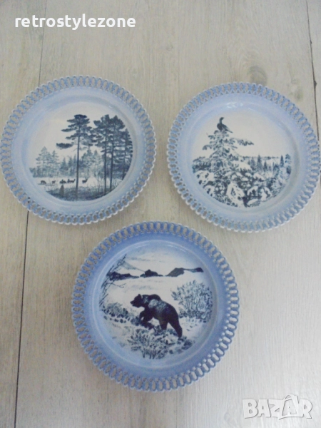 № 8252 Три стари декоративни чинии / пана , снимка 1