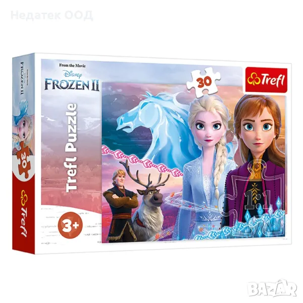 Пъзел,Trefl, FROZEN 2, Смелостта на сестрите,30 части, снимка 1