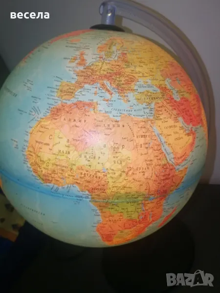 глобус, светещ, лампа със стойка. , снимка 1