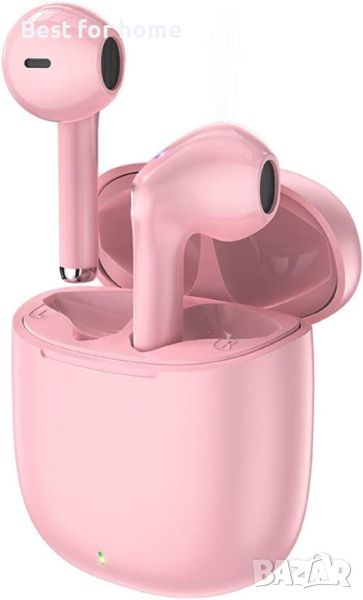 Bluetooth слушалки Мини слушалки за Airpods Android iPhone Pink, снимка 1