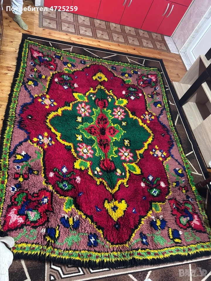 Ръчно тъкан вълнен реснач „Царска корона“, снимка 1