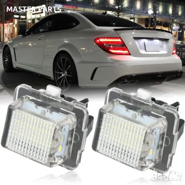 LED плафони заден регистрационен номер Mercedes C S E CL C207 W204 W212 R231 W221 W216 S204 S212 T10, снимка 1