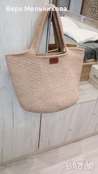 Ръчно изработена плетена чанта шопер, снимка 1