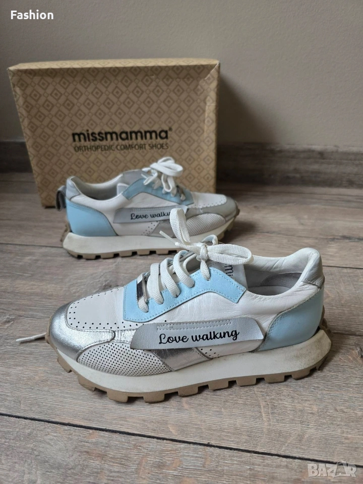 Ортопедични дамски маратонки \ сникърси от естествена кожа MISSMAMMA, снимка 1