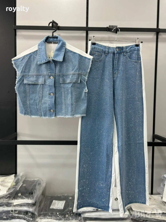 Деним Дамски Сет , снимка 1