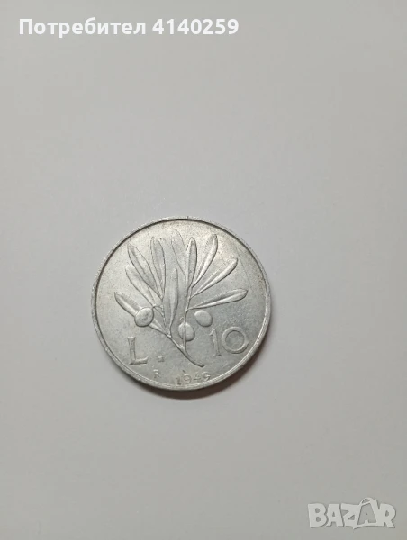Италия монета 10 лири 1949 г, снимка 1