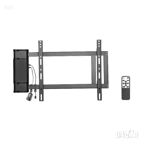 Моторизирана ТВ СТОЙКА за СТЕНА Движеща се Регулируема, 32"-60", Черна  TV A+ SMO3B - 12м гаранция, снимка 1