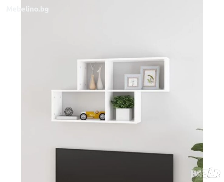 Стенен рафт, бял , снимка 1