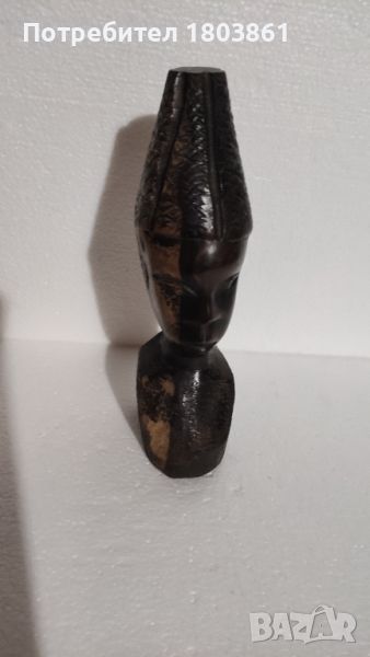 Бюст на жена африканка от абанос 18 см, снимка 1