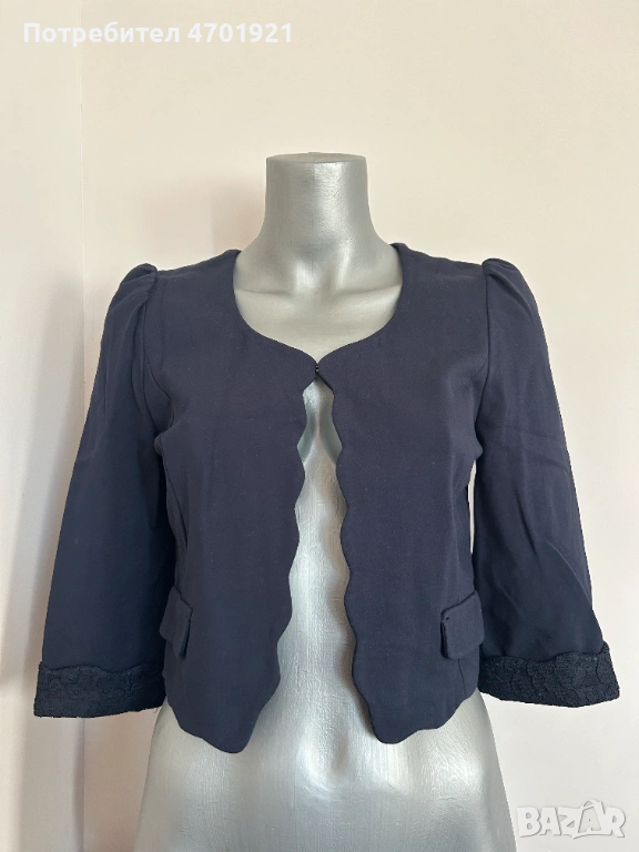 Тъмносиньо късо сако, снимка 1