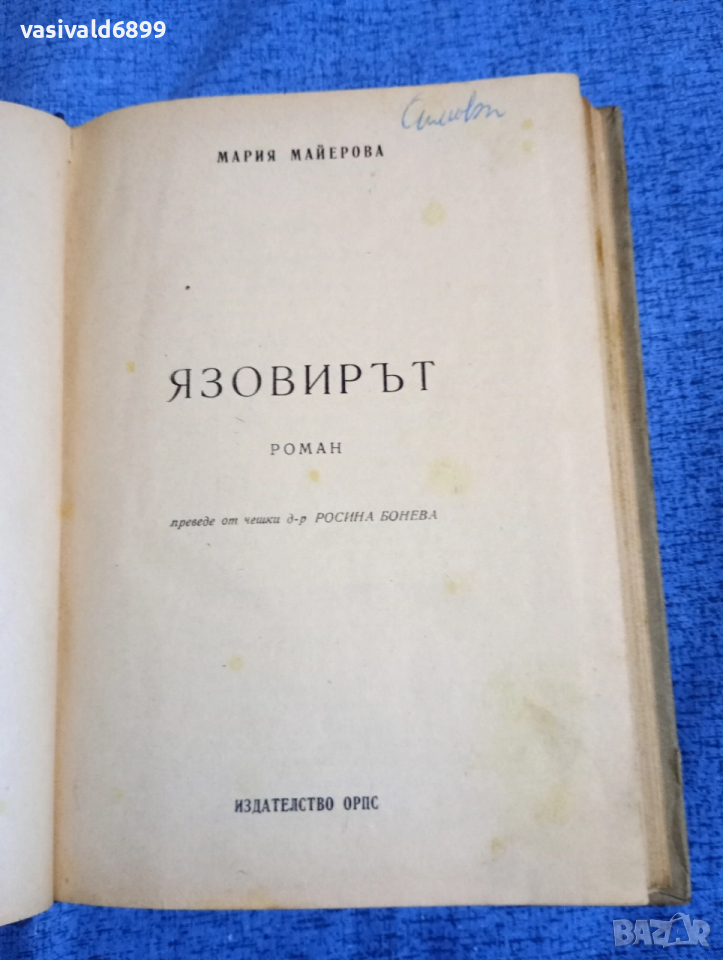 Мария Майерова - Язовирът , снимка 1