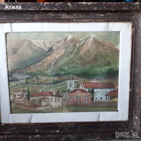 картина акварел 59/49 см, снимка 1