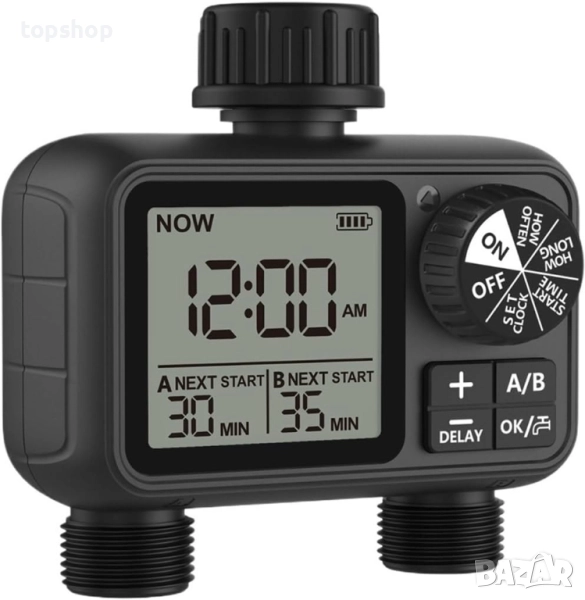 Нов LVSEWOA Цифров таймер за вода с 2 изхода, независимо програмиране на зона A/B, регулируем ..., снимка 1