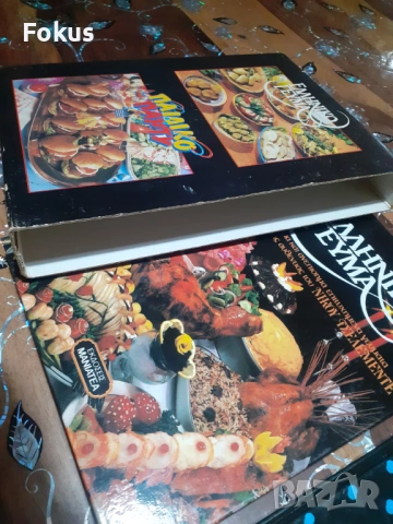 Луксозна стара гръцка готварска книга две в едно, снимка 2 - Антикварни и старинни предмети - 53965071