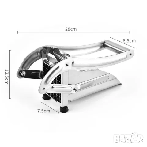 Преса за картофи с две сменяеми приставки за рязане от неръждаема стомана, снимка 3 - Други - 50383078
