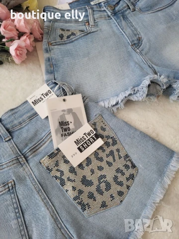 дънкови панталони с камъчета на джобовете, снимка 2 - Панталони - 51153179